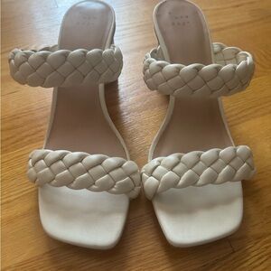 a new day Cream Braided Sandals